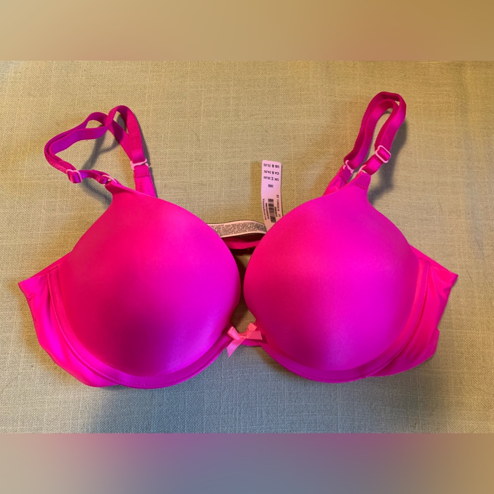 Victoria’s Secret hot pink push up bra. 36B